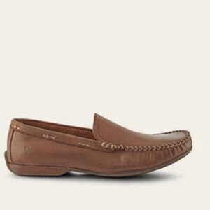 FRYE Venetian Lewis  Mens Brown Slip on casual 100% leather Loafers 10.5